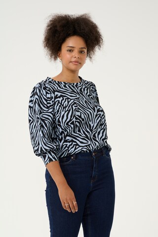 KAFFE CURVE - Blusa 'KCIvena' em azul: frente
