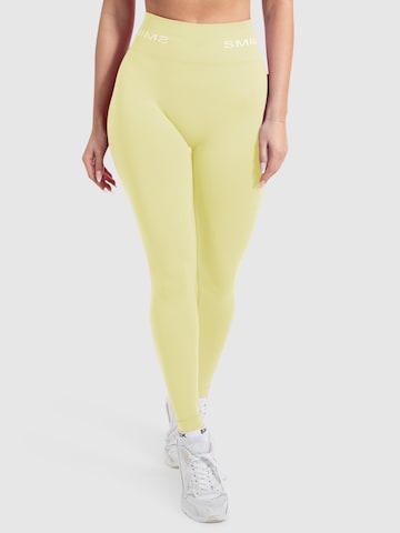 Smilodox Skinny Leggings 'Azura' in Gelb: Vorderseite