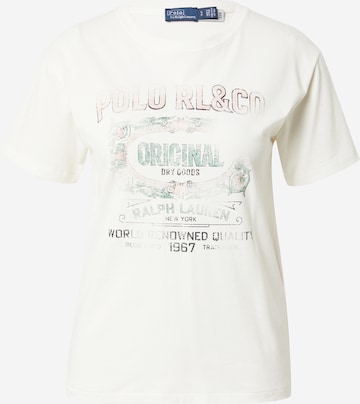 T-shirt Polo Ralph Lauren en blanc : devant