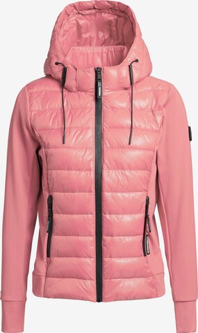 khujo Winter Jacket 'Ghita Shiny' in Pink: front