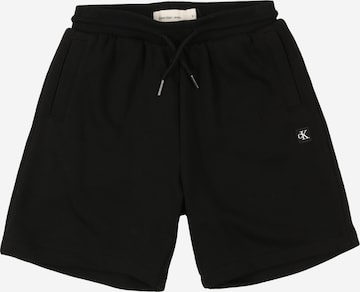 Calvin Klein Jeans Regular Trousers in Black: front