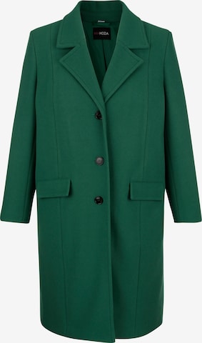 MIAMODA Between-Seasons Coat in Green: front