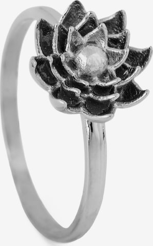 Akitsune Ring 'Lotus' in Silver: front