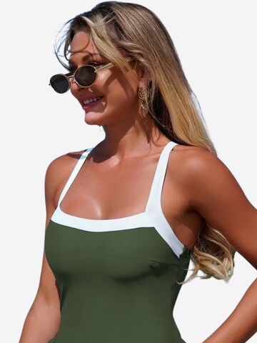 Magicshe Bustier Badeanzug 'Badeanzug mit Taschen'‌‌‌‌‌‌ in Grün