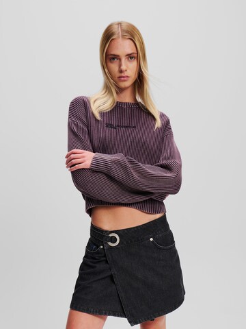 KARL LAGERFELD JEANS Μπλούζα φούτερ σε λιλά: μπροστά