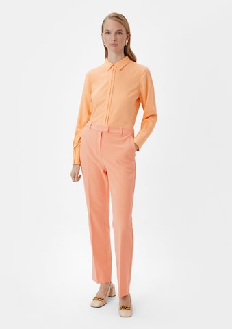Regular Pantalon chino COMMA en orange