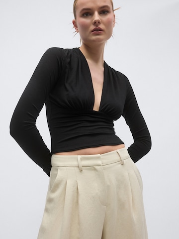 Loosefit Pantaloni con pieghe 'Esteriane' di MSCH COPENHAGEN in beige