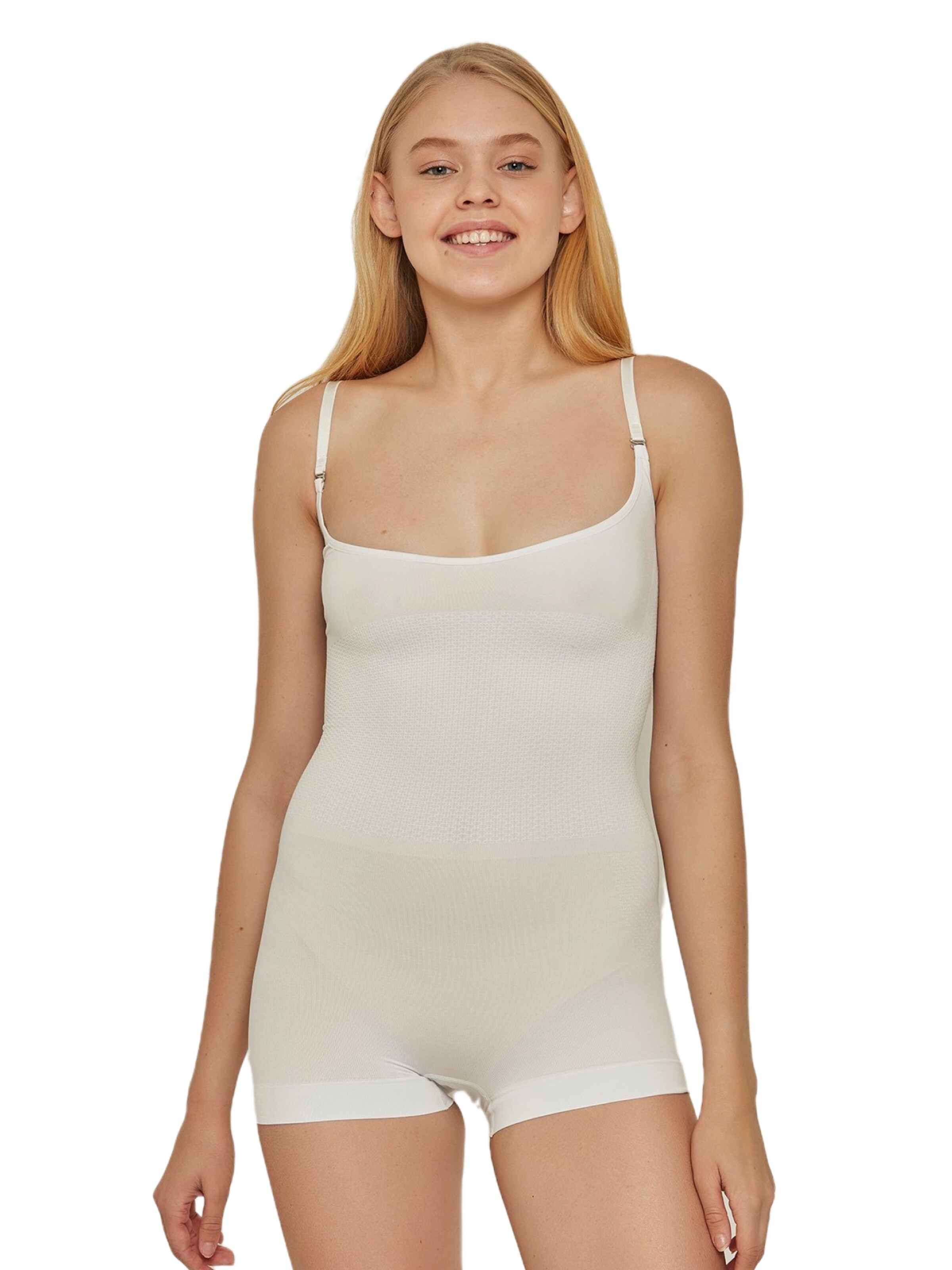 C&City Shaping Bodysuit in White: front