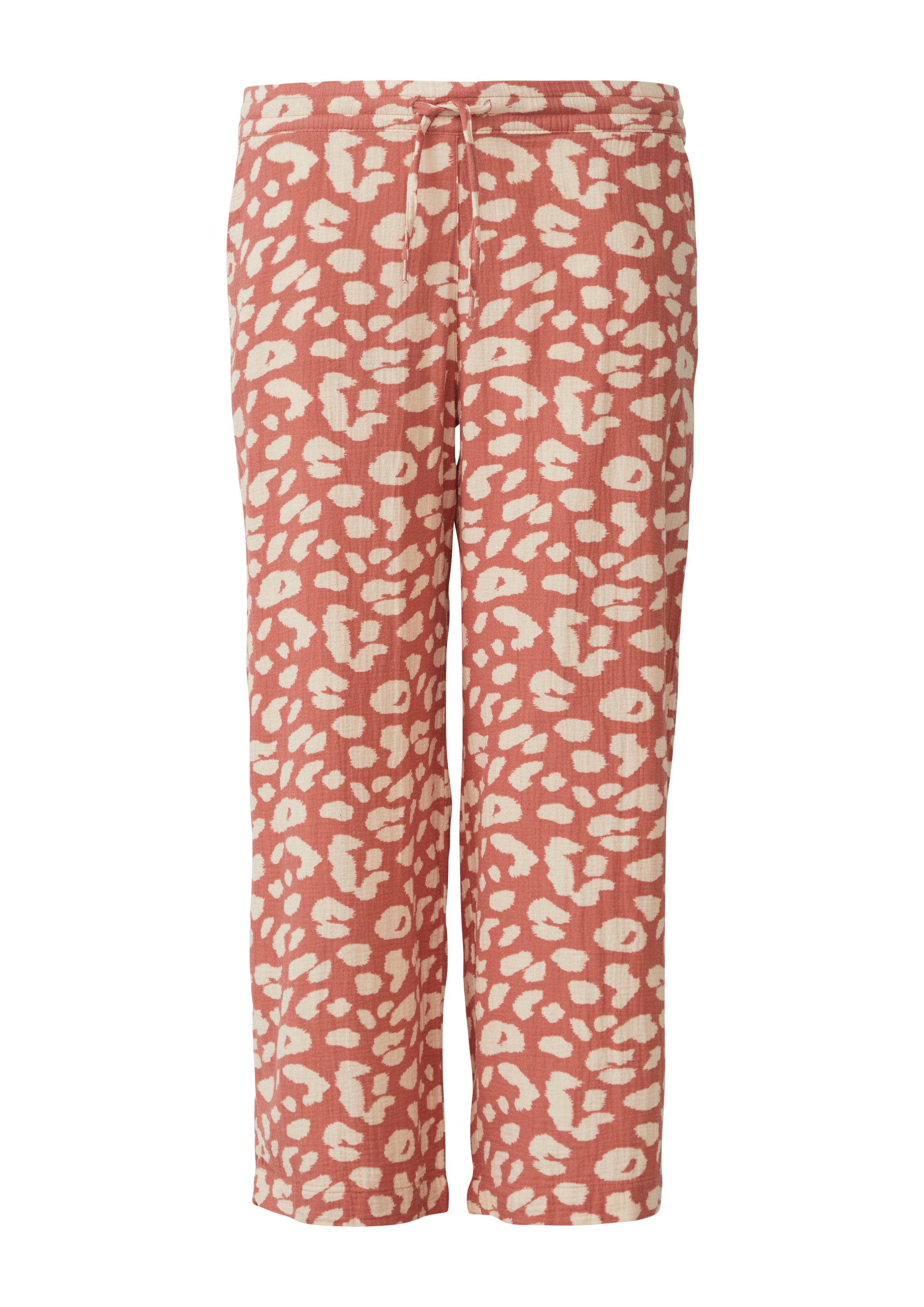 QS Loosefit Broek in Oranje: voorkant