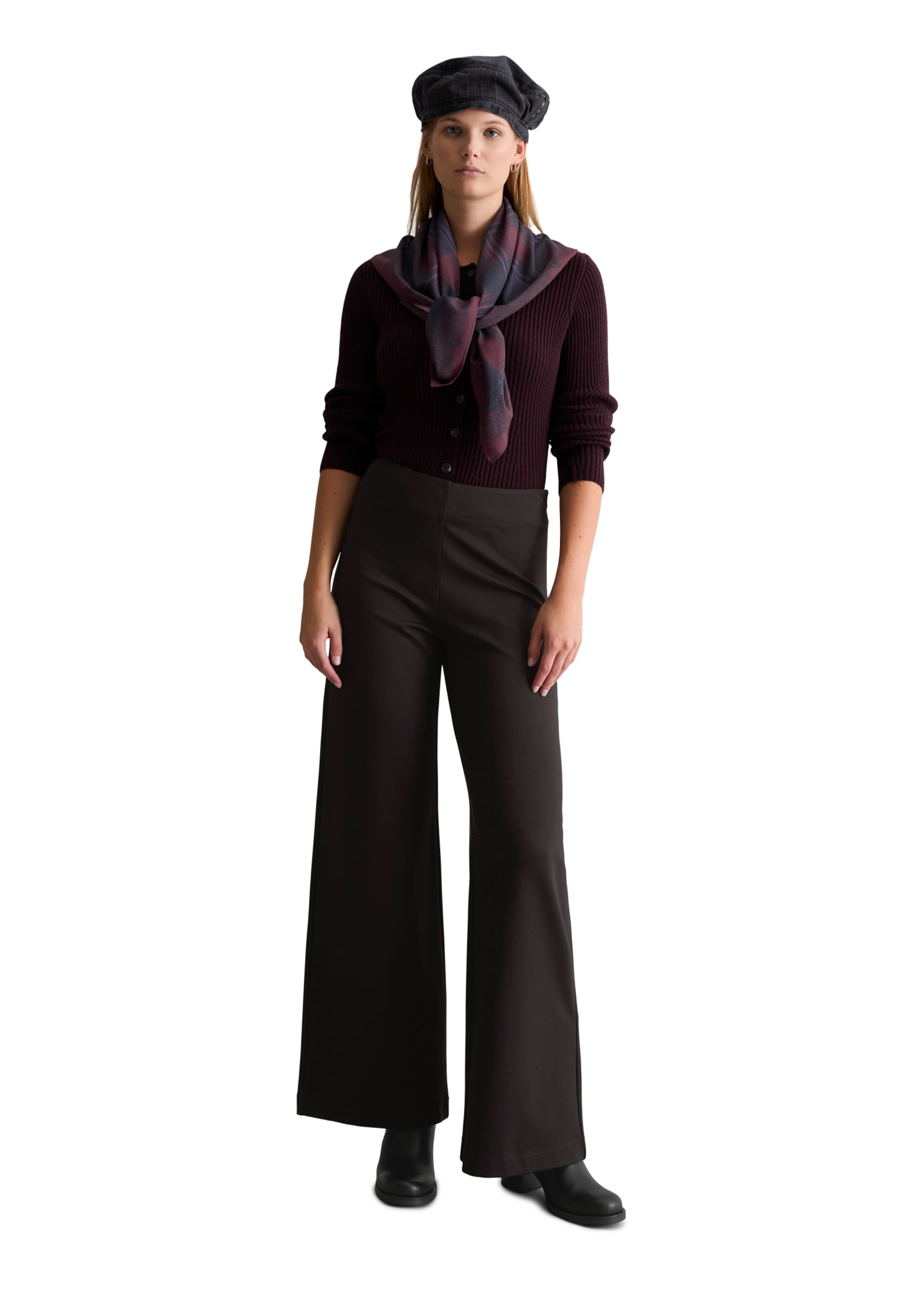 Marc O'Polo DENIM Loosefit Hose in Schwarz: Vorderseite