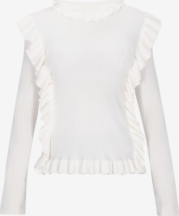 Pull-over faina en blanc : devant