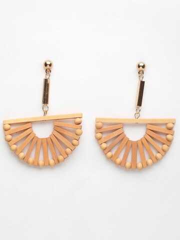 Boucles d'oreilles 'Giuliaina' AVANT-GARDE PARIS en marron : devant
