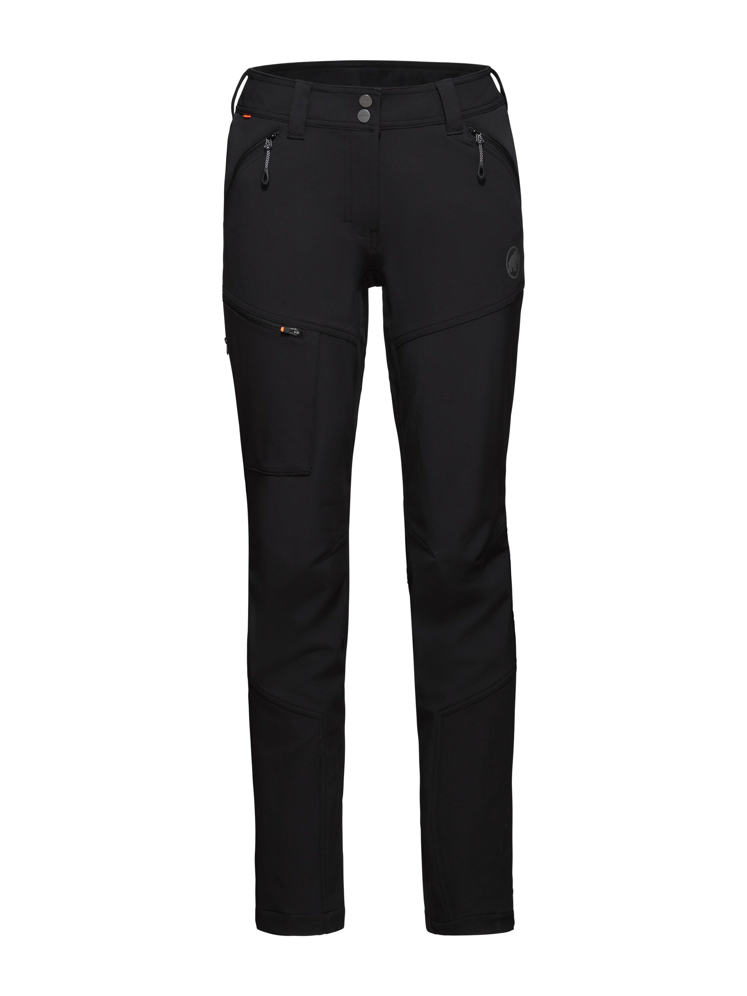 MAMMUT Regular Outdoor Pants 'Zinal Guide SO Hybrid' in Black: front