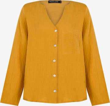FRESHLIONS Blouse 'Bailey' in Yellow: front