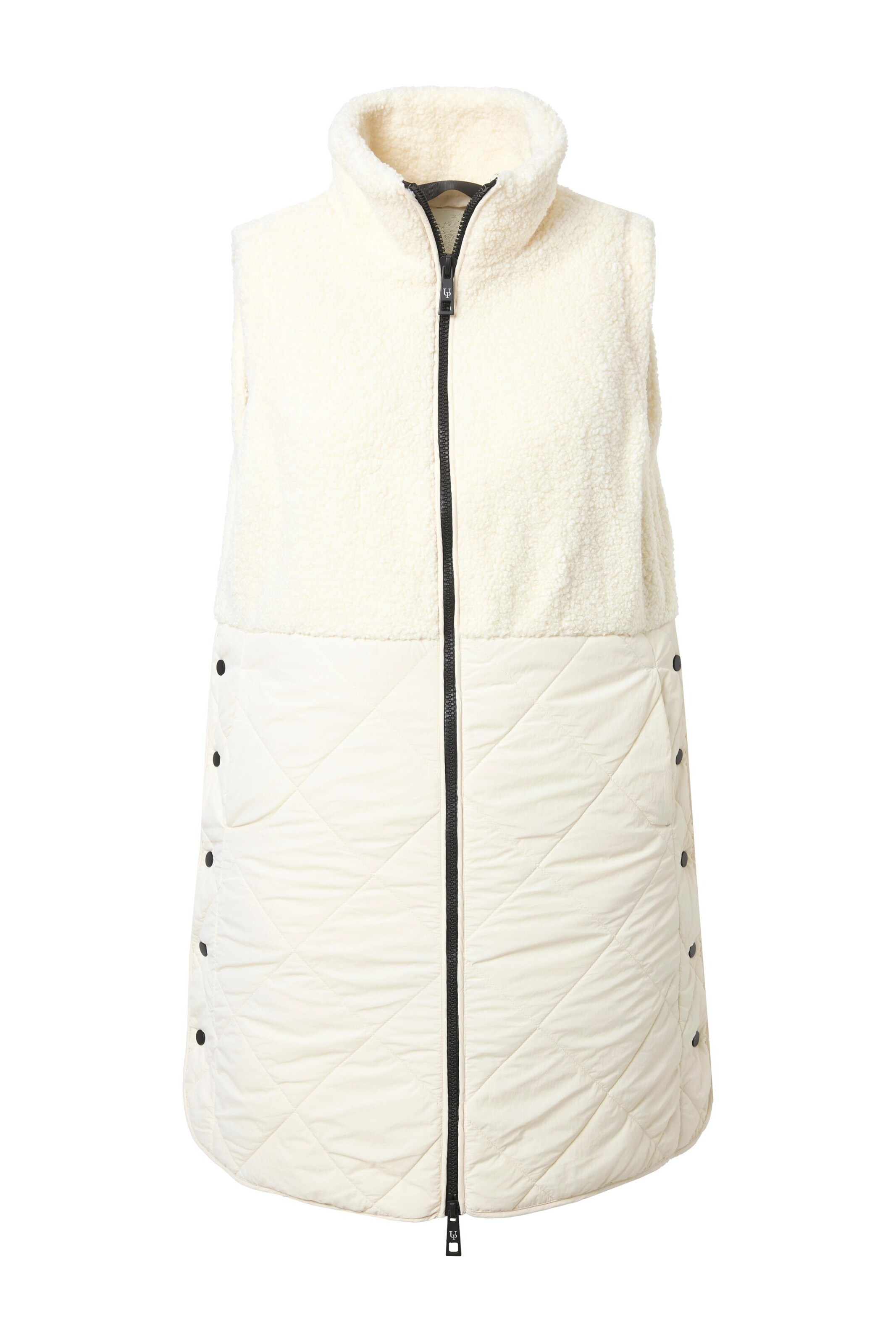 Ulla Popken Bodywarmer in Wit: voorkant