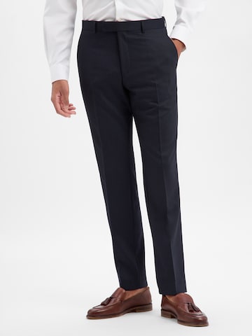 Regular Pantalon à plis 'Leon' BOSS en bleu : devant
