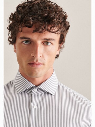 SEIDENSTICKER Slim fit Business shirt in Grey