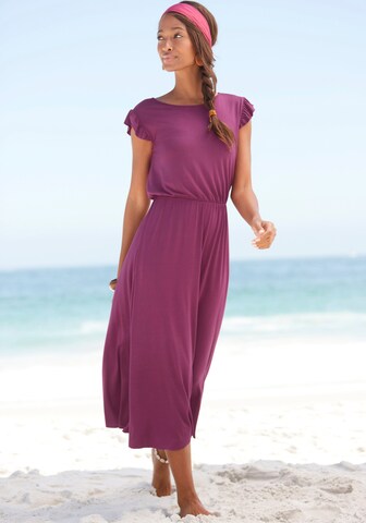 BEACH TIME - Vestido em roxo: frente