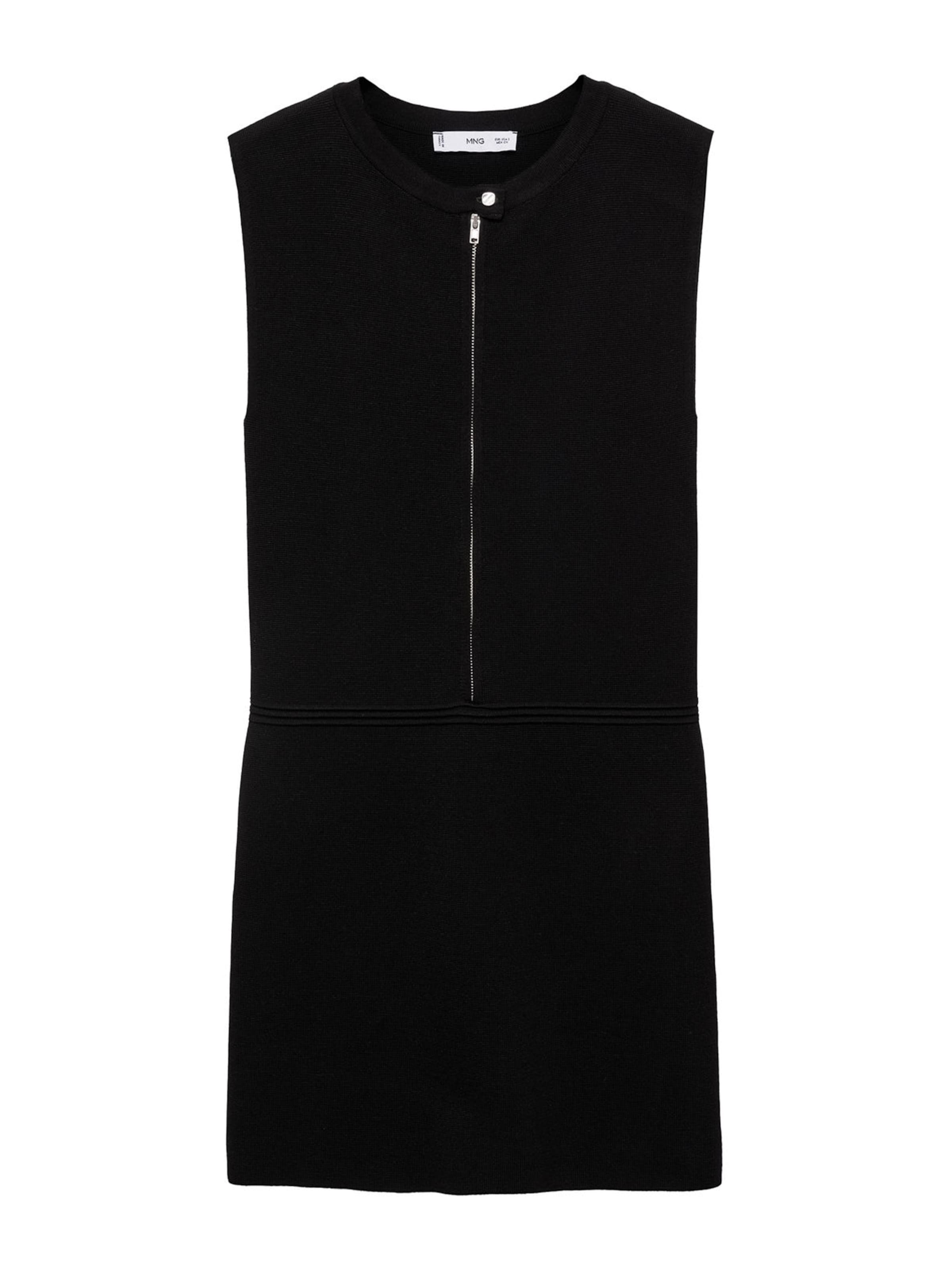 Rochie tricotat 'Jackie' de la MANGO pe negru: față