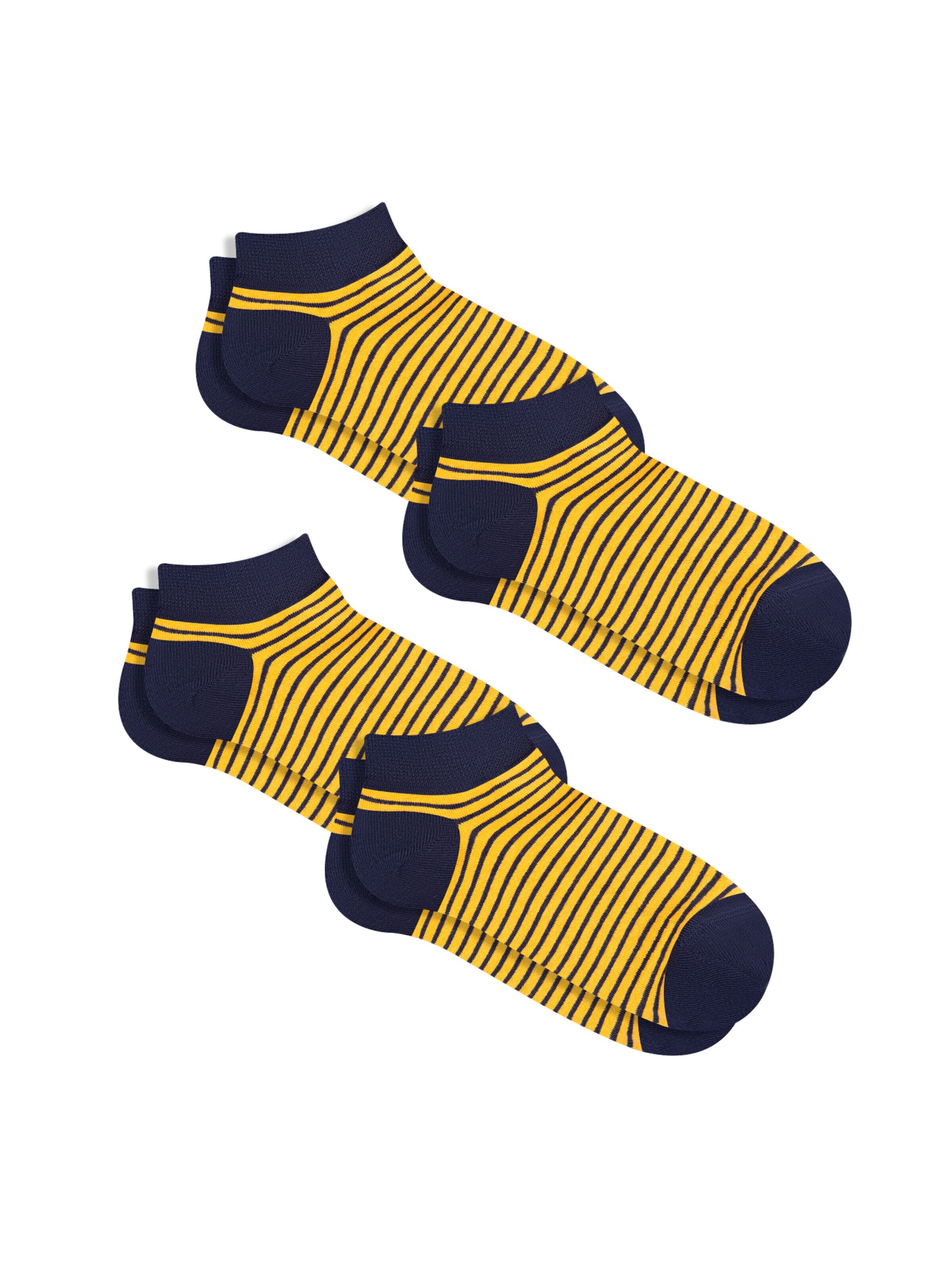 Albero Natur Ankle Socks 'Bio-Baumwoll-Sneakersocken Unisex - 4er Pack' in Yellow: front