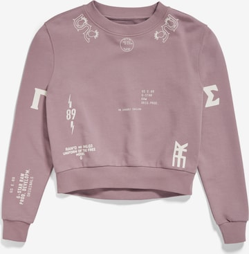 G-Star RAW Sweatshirt in Lila: predná strana