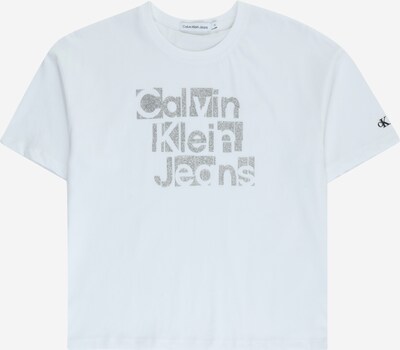 Calvin Klein Jeans T-Krekls, krāsa - Sudrabs / vilnbalts, Preces skats