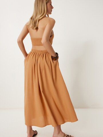 Happiness İstanbul Платье в Бежевый