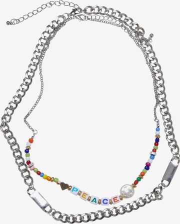 Urban Classics Necklace 'Peace Bead' in Silver: front