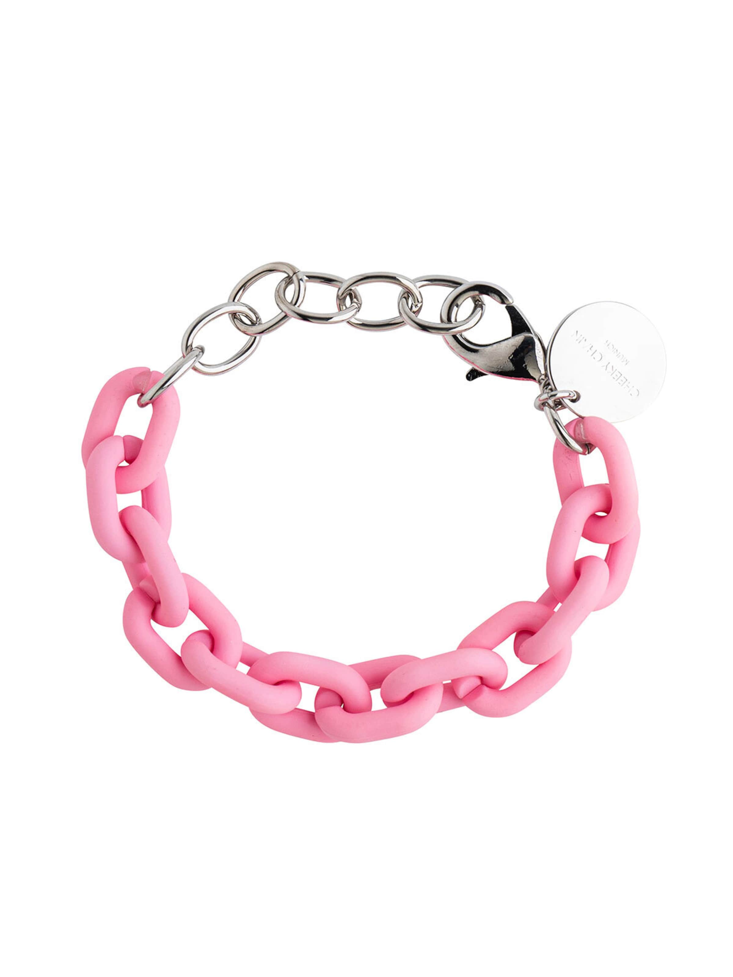 Cheeky Chain Munich Armband 'Lio' in Roze: voorkant