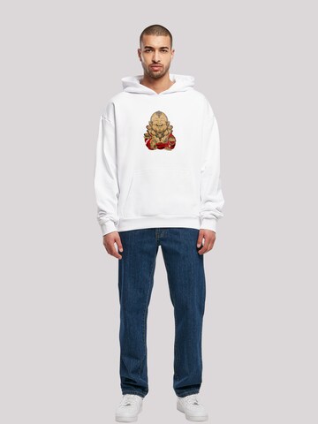 F4NT4STIC Sweatshirt 'Happy Cyber Buddha CYBERPUNK STYLES' in Weiß