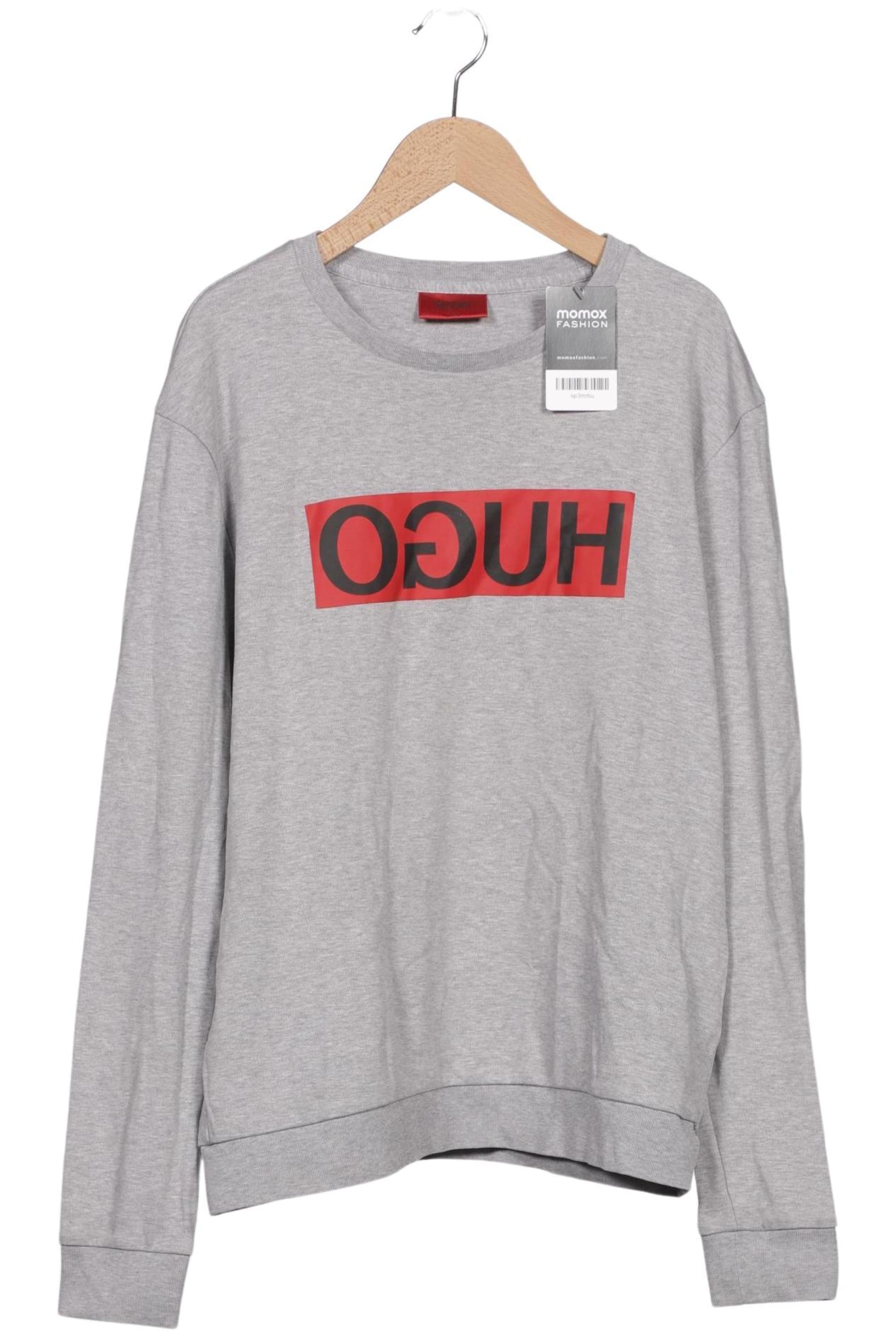 HUGO Sweatshirt & Zip-Up Hoodie in M in Grey: front