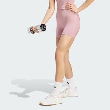 ADIDAS PERFORMANCE Skinny Sportovní kalhoty 'Studio All Me' – pink: přední strana