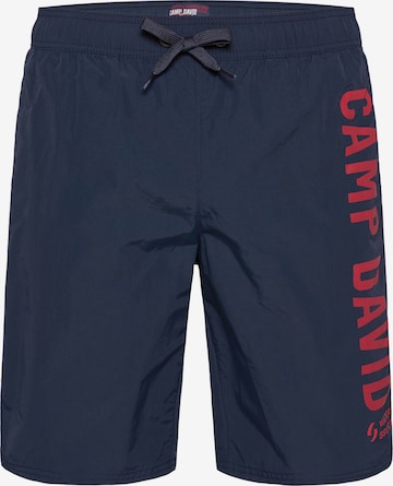 Shorts de bain CAMP DAVID en bleu : devant