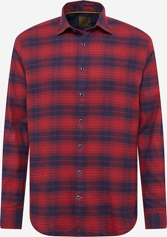 bugatti Regular fit Button Up Shirt in Red: front