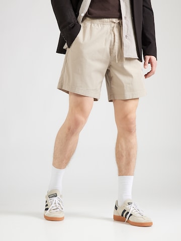 HOLLISTER - Loosefit Calças em castanho: frente