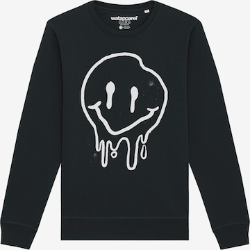 Sweat-shirt ' Smiley ' Watapparel en noir : devant