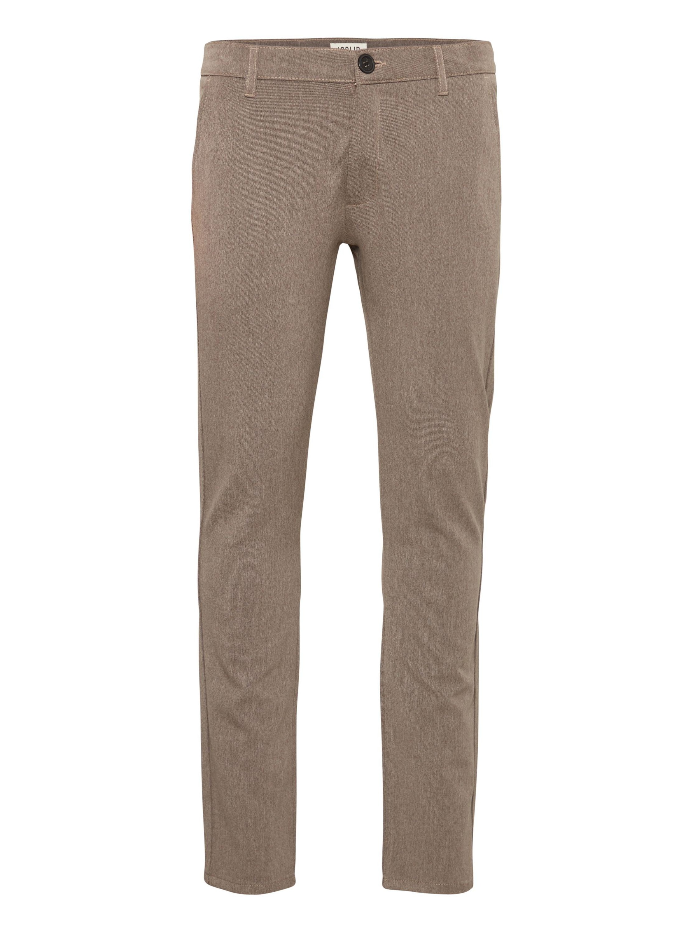!Solid Slimfit Lærredsbukser 'SDFrederic' i beige: forside