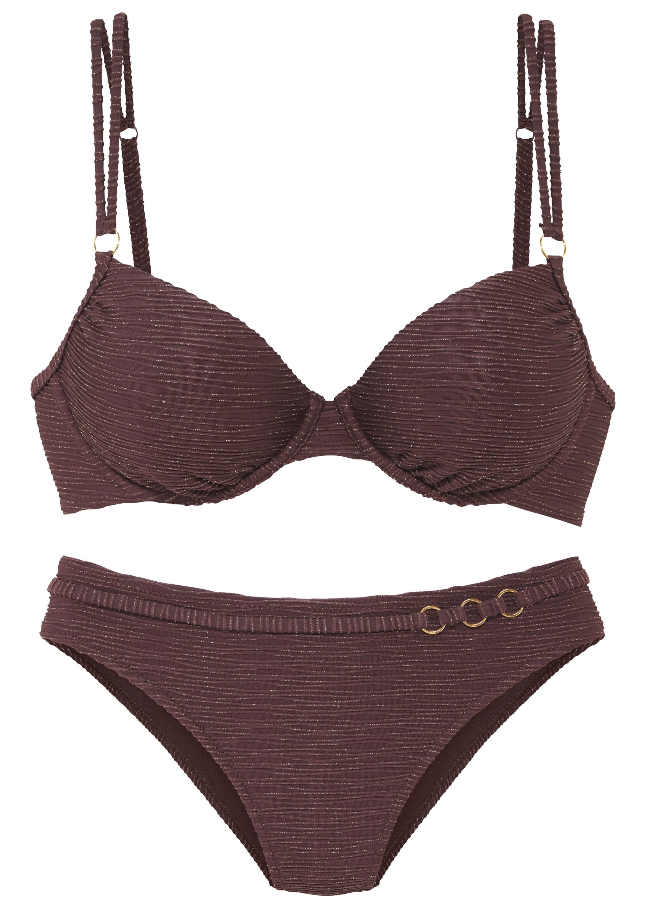 LASCANA T-Shirt Bikini värissä ruskea: etupuoli