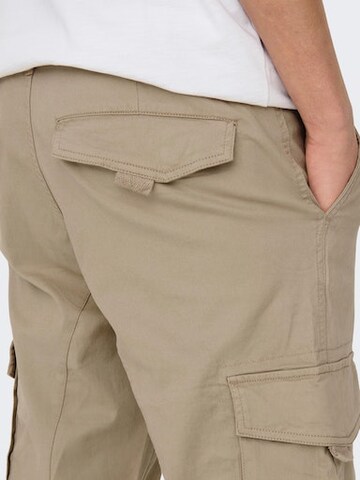 Tapered Pantaloni cargo 'ONSDean' di Only & Sons in beige