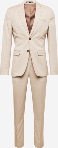 SELECTED HOMME Slim fit Suit 'CEDRIC' in Beige: front