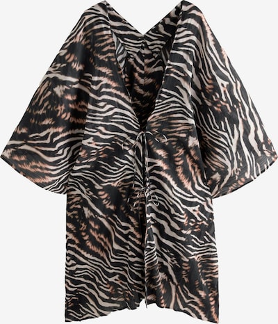 Next Strandkaftan in creme / braun / schwarz, Produktansicht