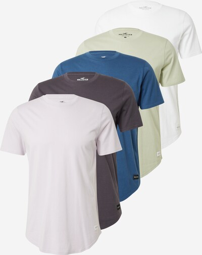 HOLLISTER Camiseta en azul noche / verde pastel / rosa pastel / negro / blanco, Vista del producto