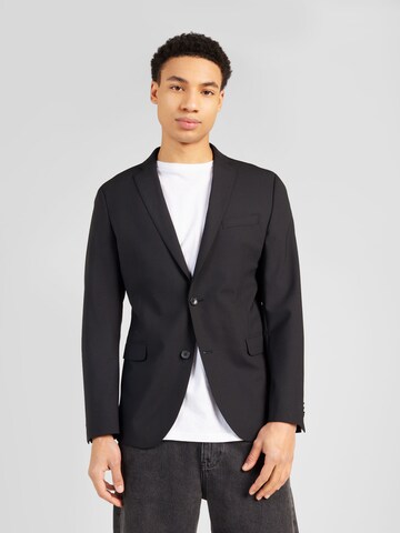 s.Oliver BLACK LABEL - Ajuste estrecho Chaqueta saco en negro: frente