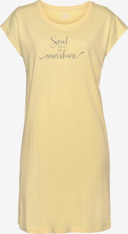 VIVANCE - Camiseta de noche en amarillo: frente