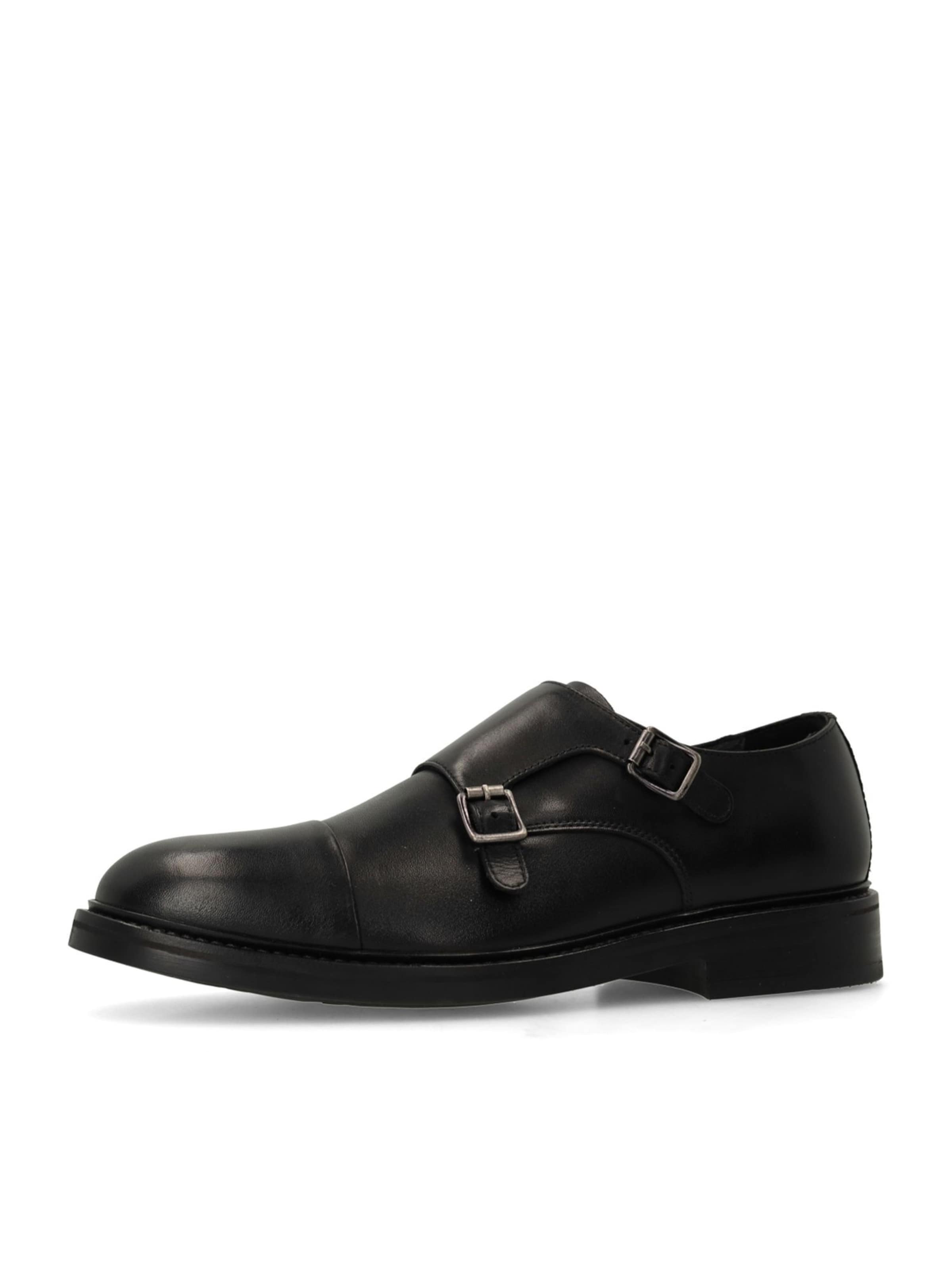 MANFIELD Mocassins in Zwart: voorkant