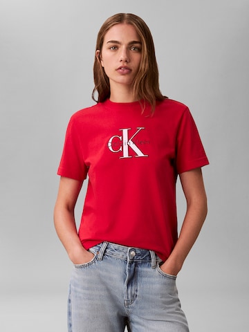 Calvin Klein Jeans Majica 'HERO CLASSIC' | rdeča barva: sprednja stran