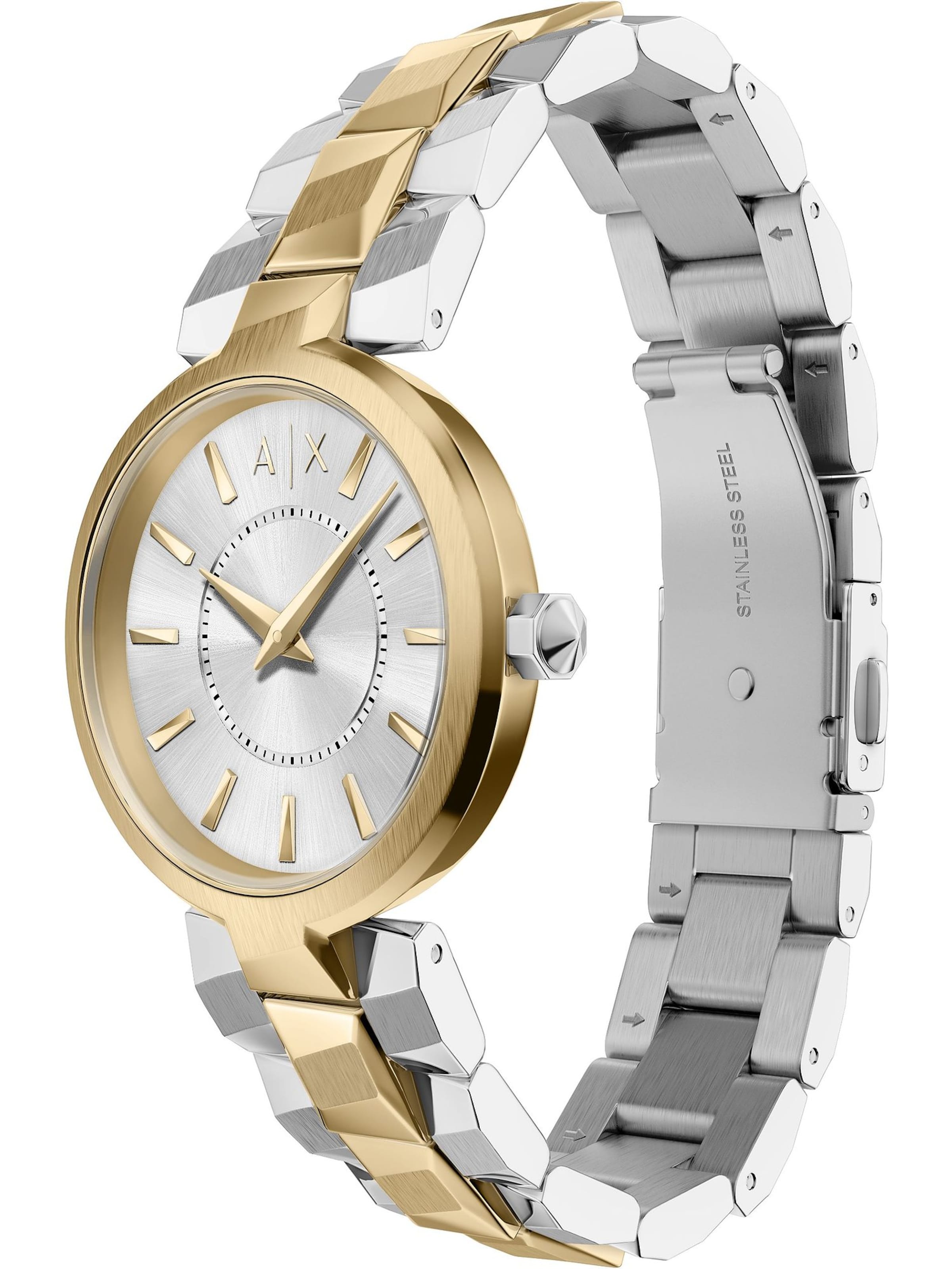 ARMANI EXCHANGE Analoguhr in gold / silber, Produktansicht