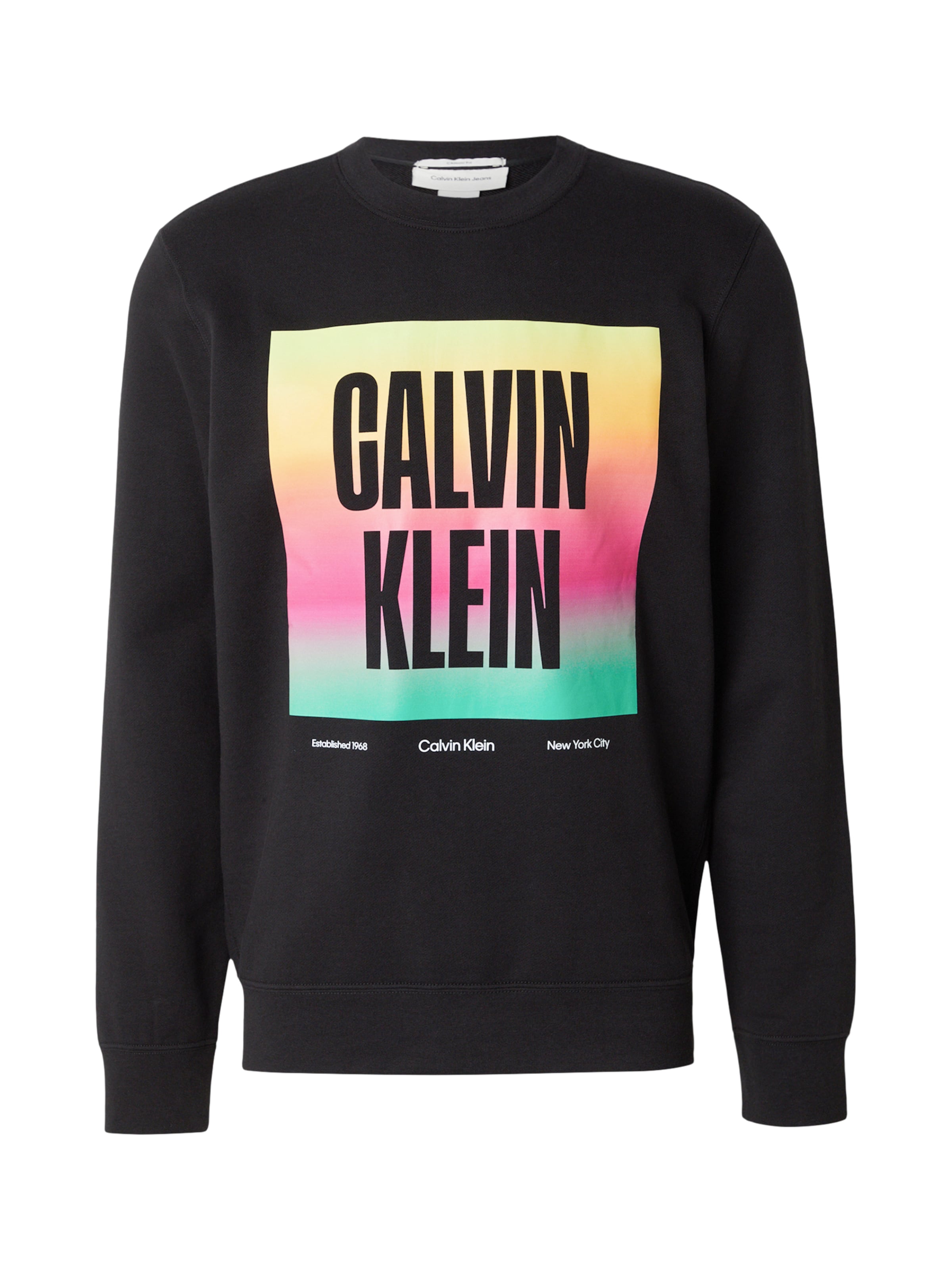 Sweat-shirt 'PRIDE' Calvin Klein Jeans en noir : devant