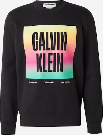 Sweat-shirt 'PRIDE' Calvin Klein Jeans en noir : devant