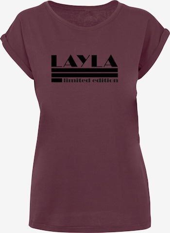 Merchcode Shirt 'Layla' in Rood: voorkant